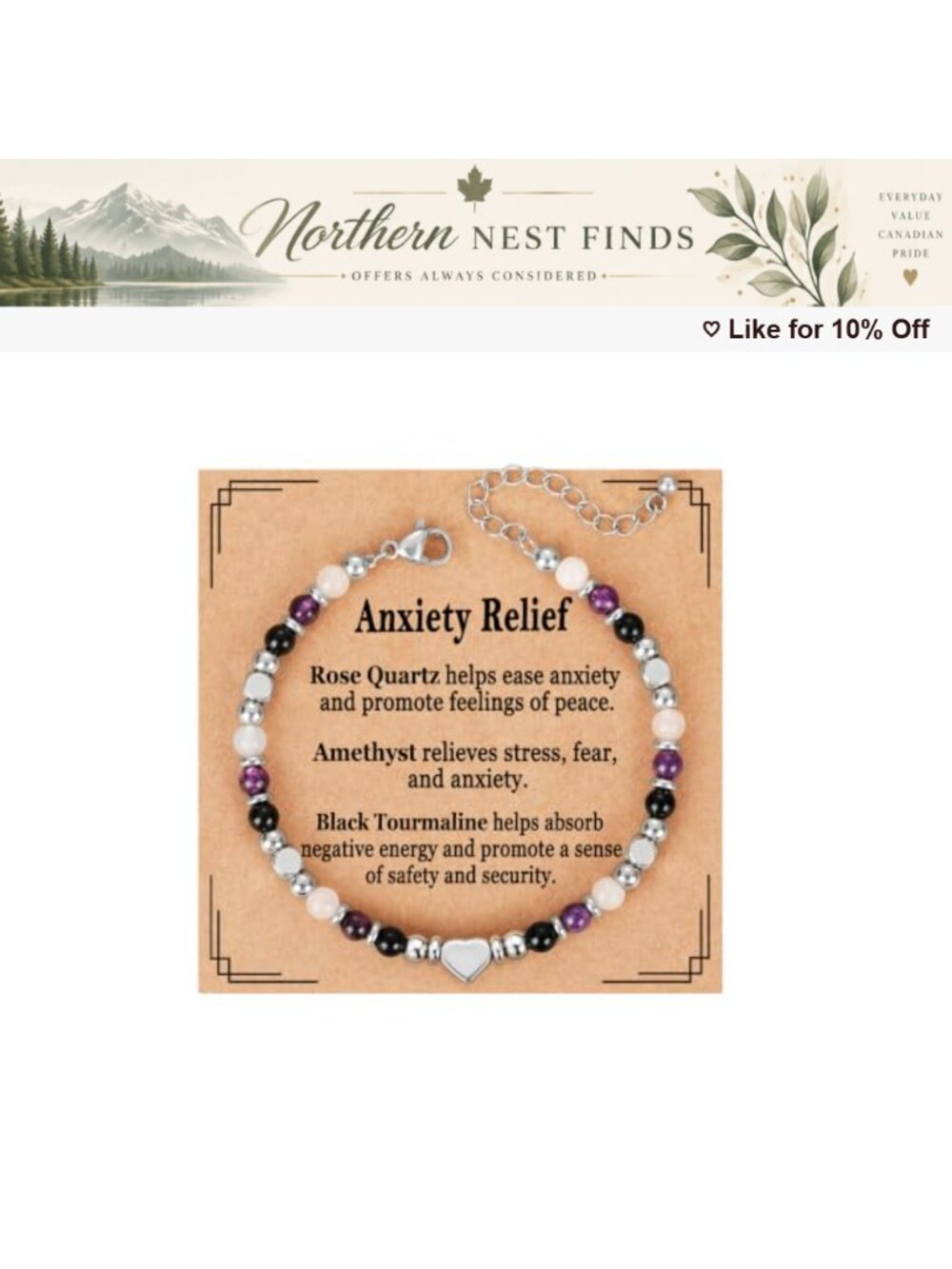 Natural Healing Crystal Bracelet Women 316L Stainless Steel Adjustable Gift